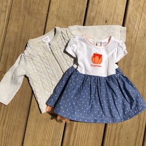 0-3 months dress with sweater, Gymboree